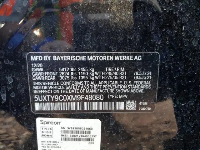 2021 BMW X3 XDRIVEM40I  