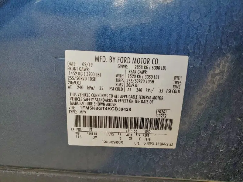 2019 FORD EXPLORER SPORT  