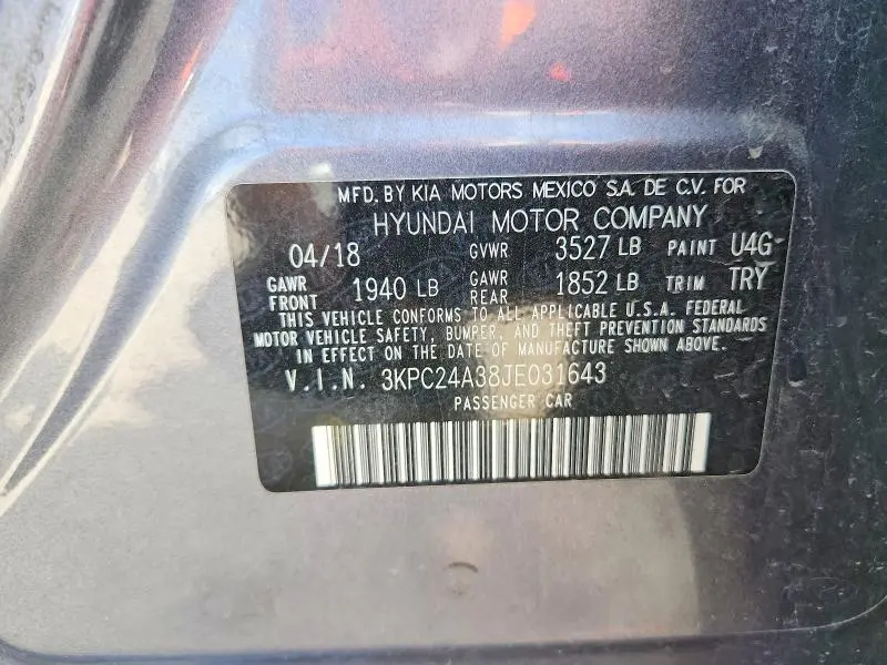 2018 HYUNDAI ACCENT SE  