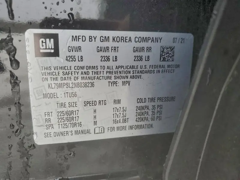 2022 CHEVROLET TRAILBLAZER LT  