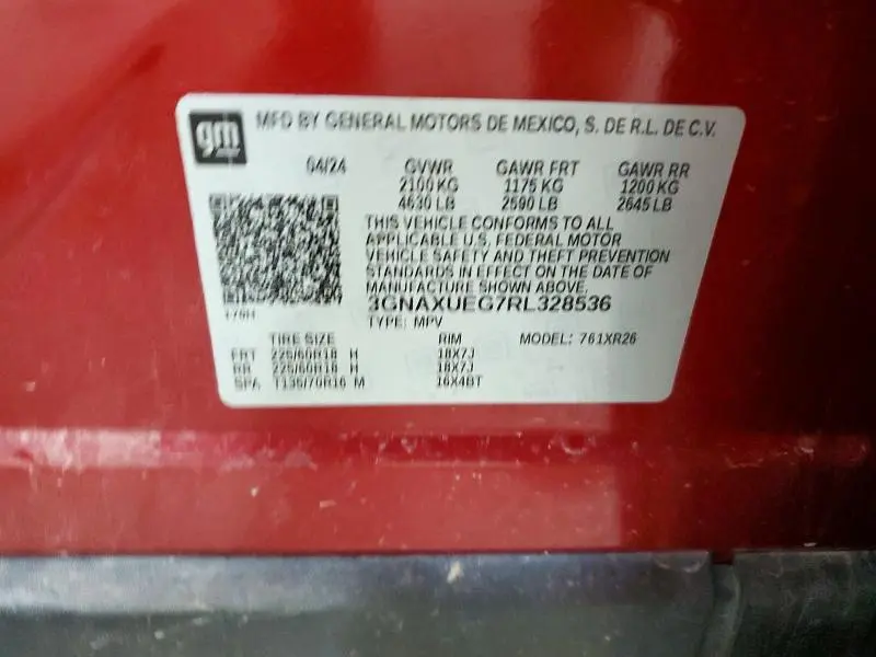 2024 CHEVROLET EQUINOX LT  