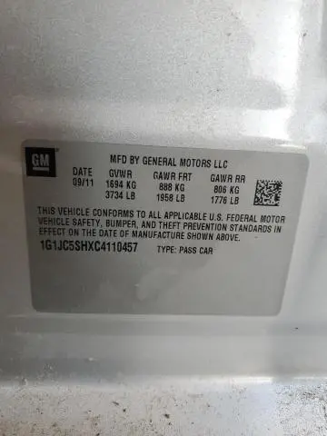 2012 CHEVROLET SONIC LT  