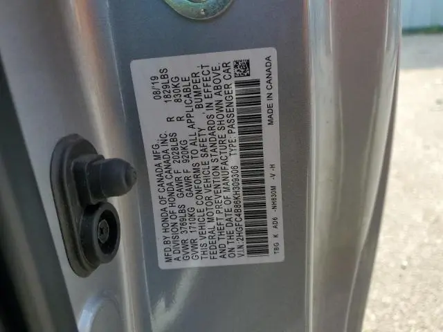 2019 HONDA CIVIC SPORT  
