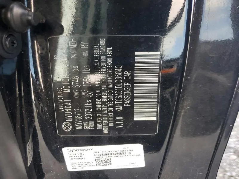 2013 HYUNDAI VELOSTER BASE  