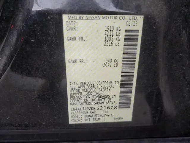2013 NISSAN ALTIMA 2.5  