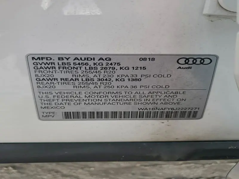 2018 AUDI Q5 PREMIUM PLUS  