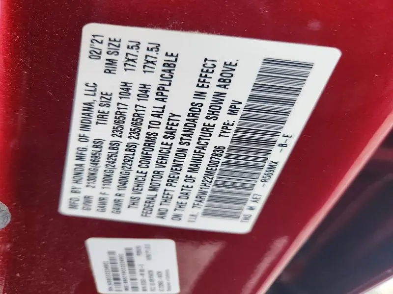 2021 HONDA CR-V LX  