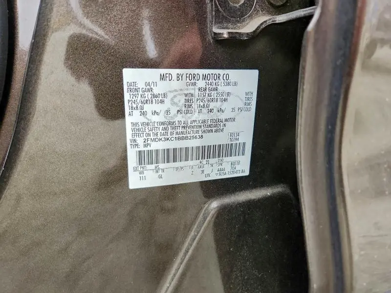 2011 FORD EDGE LIMITED  