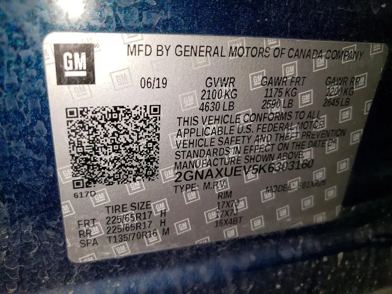 2019 CHEVROLET EQUINOX LT  