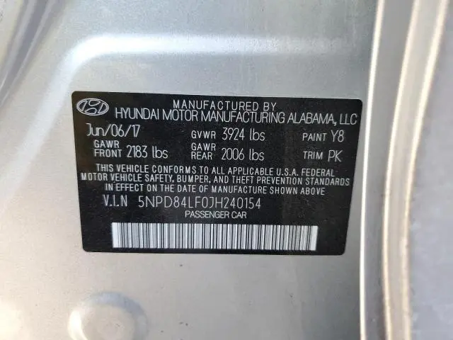 2018 HYUNDAI ELANTRA SEL  