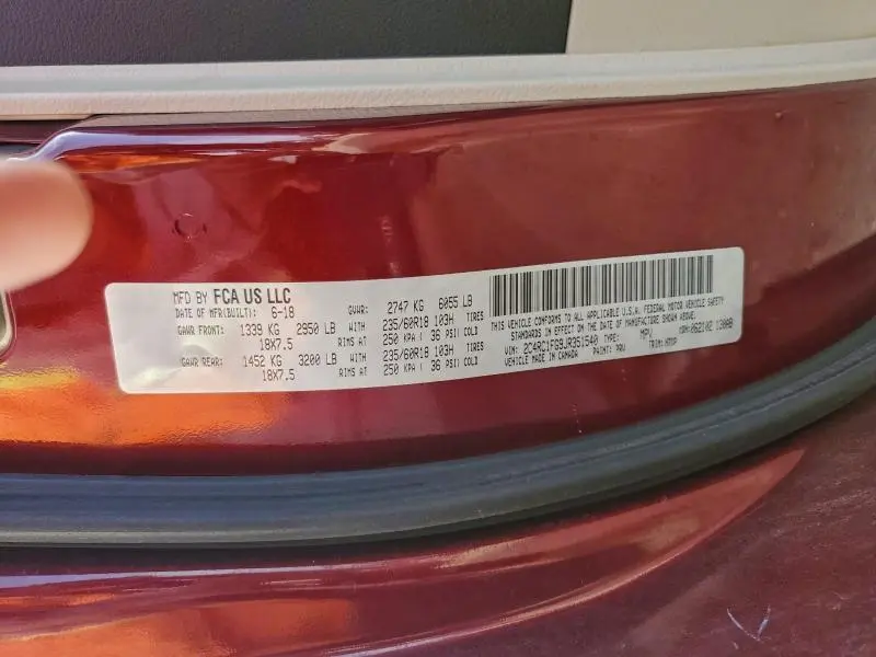 2018 CHRYSLER PACIFICA TOURING PLUS  