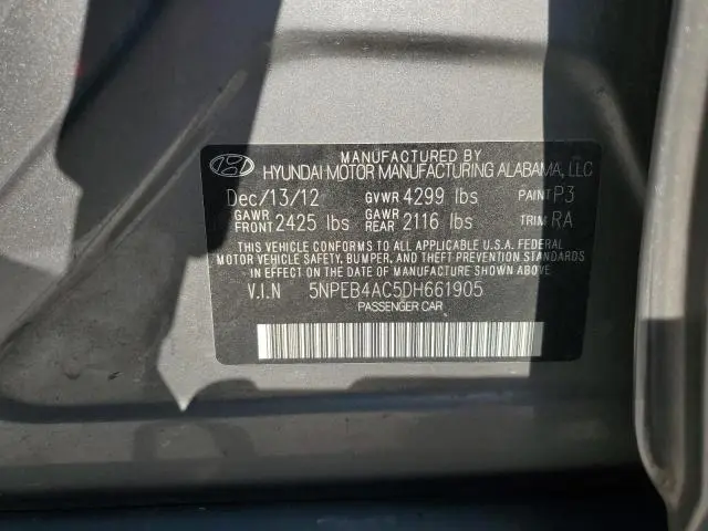 2013 HYUNDAI SONATA GLS  