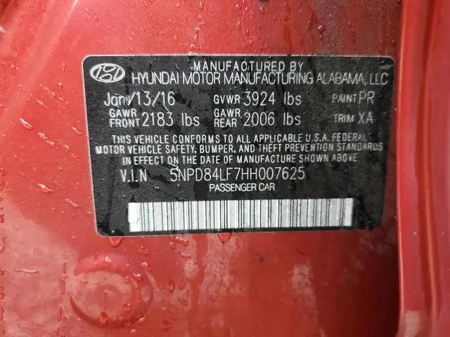 2017 HYUNDAI ELANTRA SE  