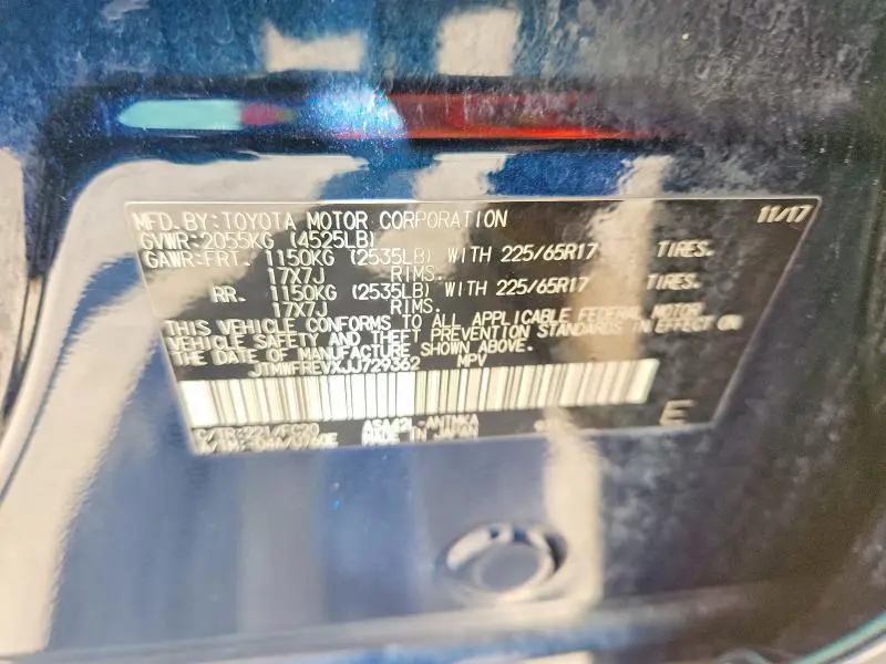 2018 TOYOTA RAV4 XLE  