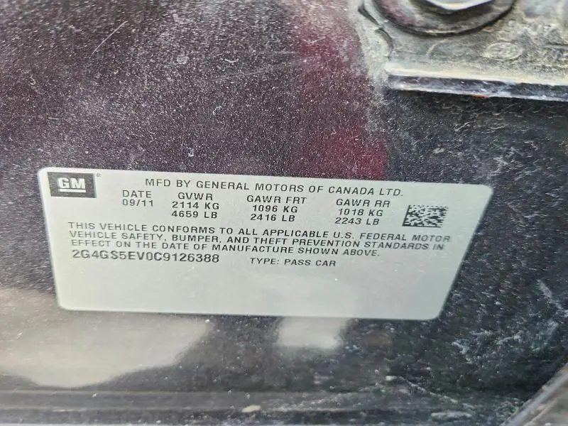 2012 BUICK REGAL PREMIUM  