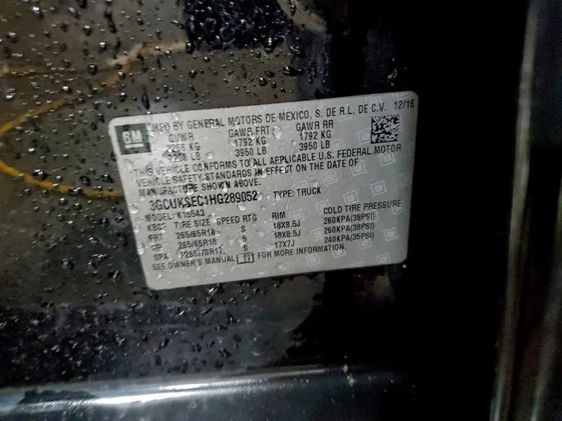 2017 CHEVROLET SILVERADO K1500 LTZ  