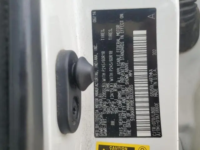 2014 TOYOTA HIGHLANDER XLE  