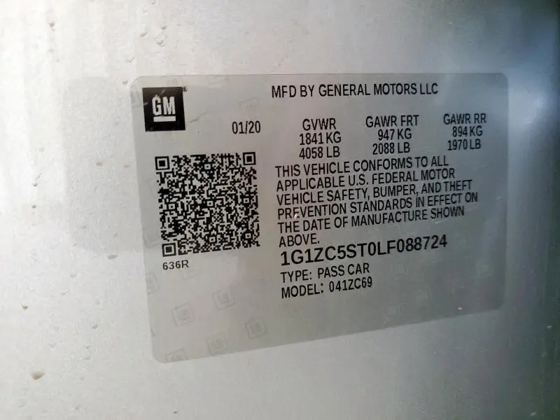 2020 CHEVROLET MALIBU LS  
