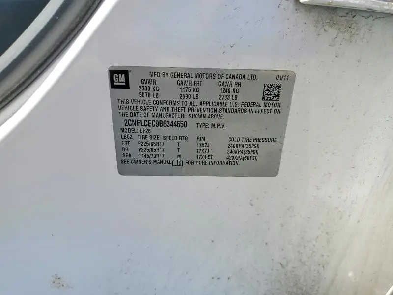 2011 CHEVROLET EQUINOX LS  