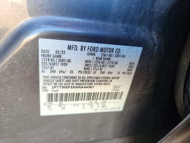 2022 FORD MAVERICK XL  