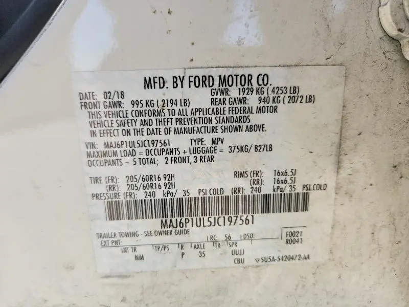2018 FORD ECOSPORT SE  