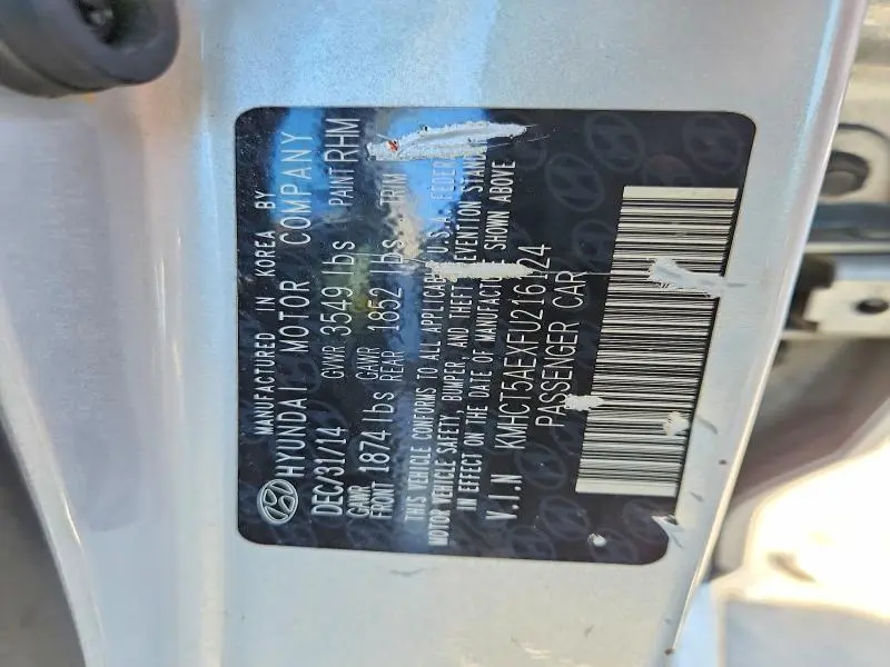 2015 HYUNDAI ACCENT GS  