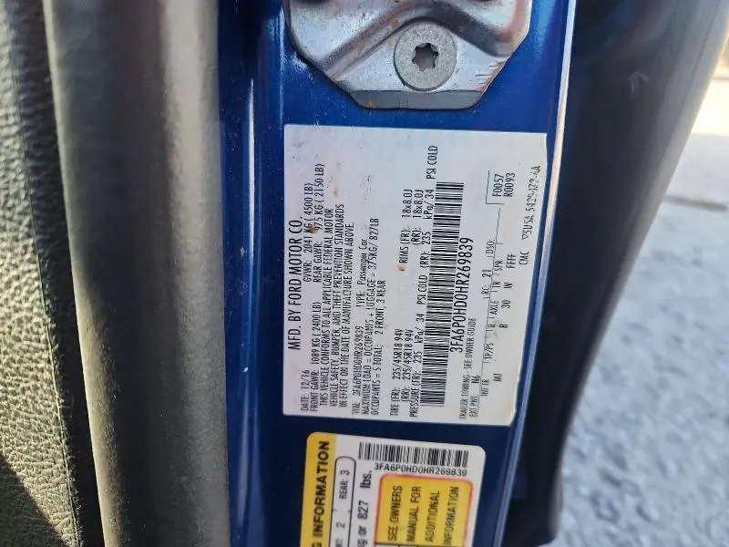 2017 FORD FUSION SE  