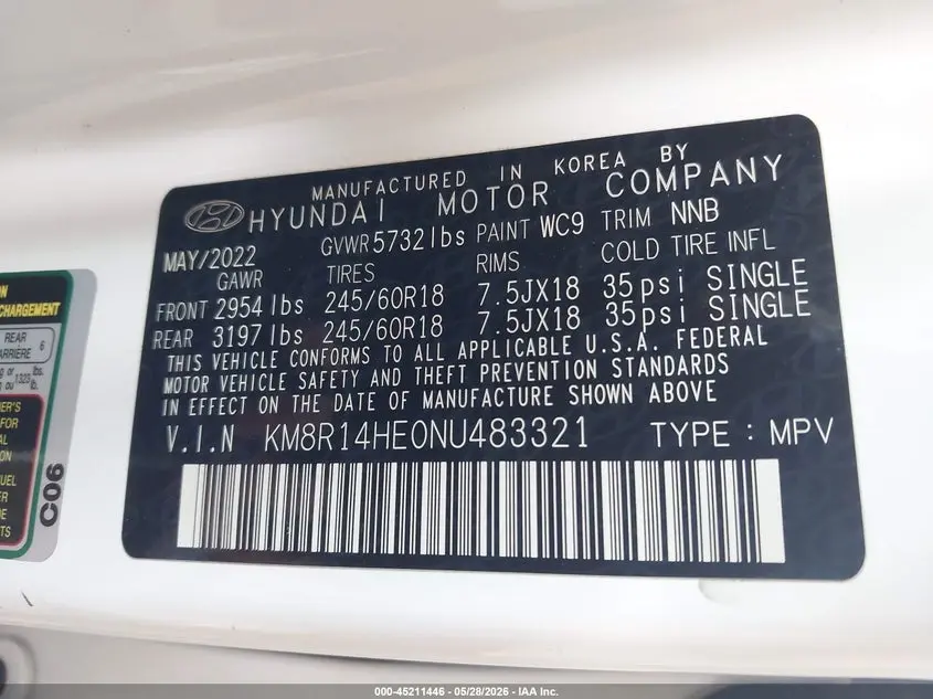 2022 HYUNDAI PALISADE SE