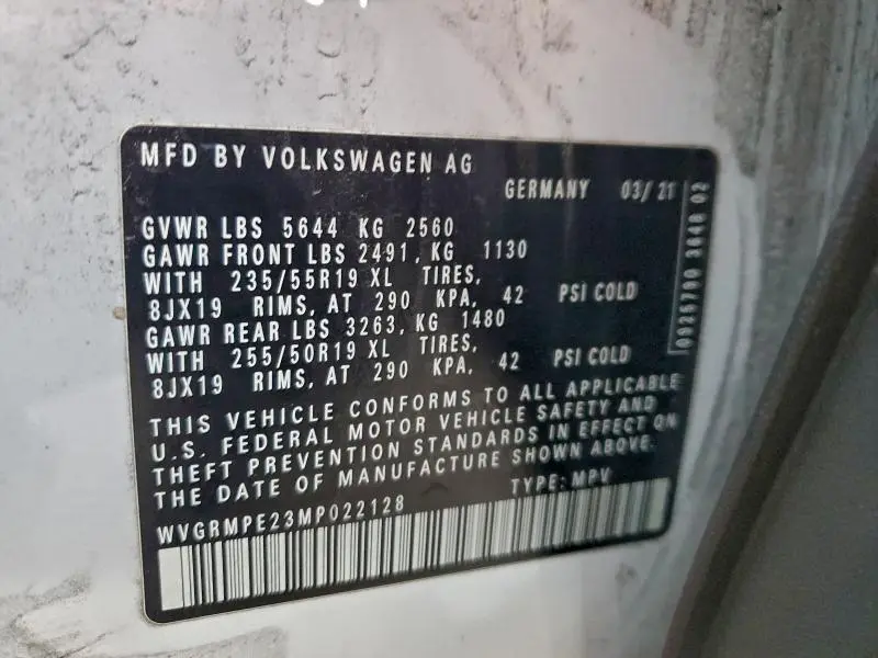 2021 VOLKSWAGEN ID.4 PRO  