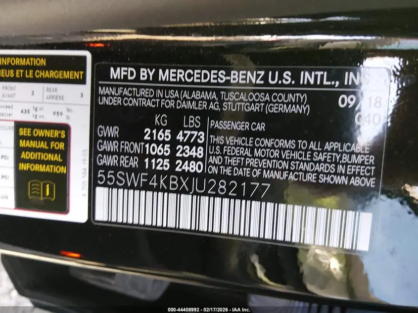 2018 MERCEDES-BENZ C 300 4MATIC