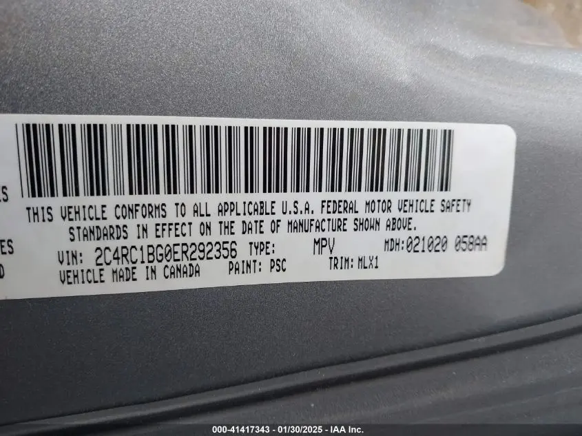 2014 CHRYSLER TOWN & COUNTRY TOURING