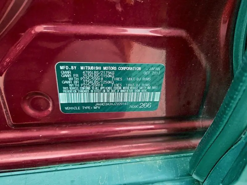 2018 MITSUBISHI OUTLANDER SE  