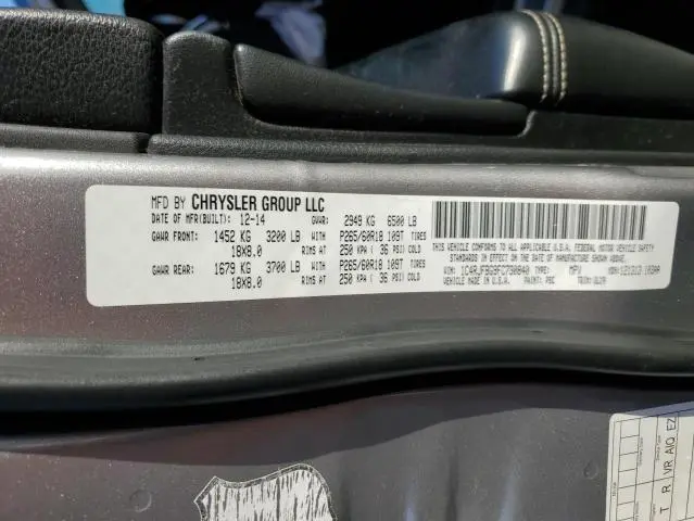 2015 JEEP GRAND CHEROKEE LIMITED  