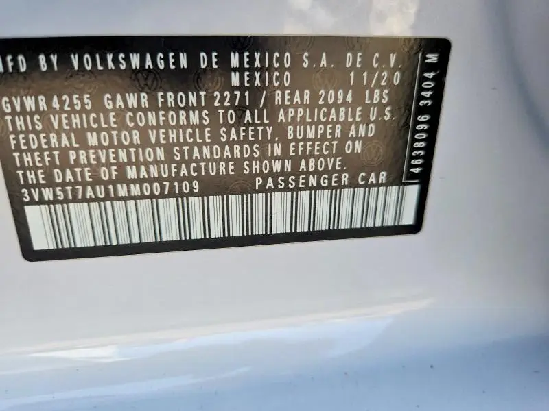 2021 VOLKSWAGEN GTI S  