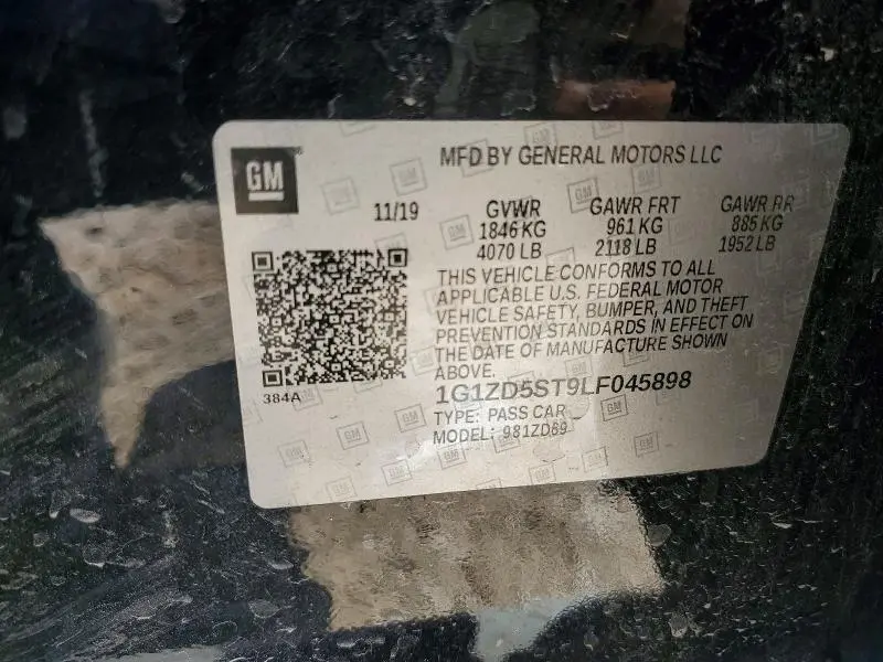 2020 CHEVROLET MALIBU LT  