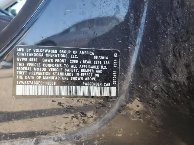 2014 VOLKSWAGEN PASSAT SE  