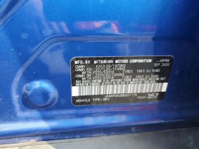 2021 MITSUBISHI OUTLANDER SPORT ES  