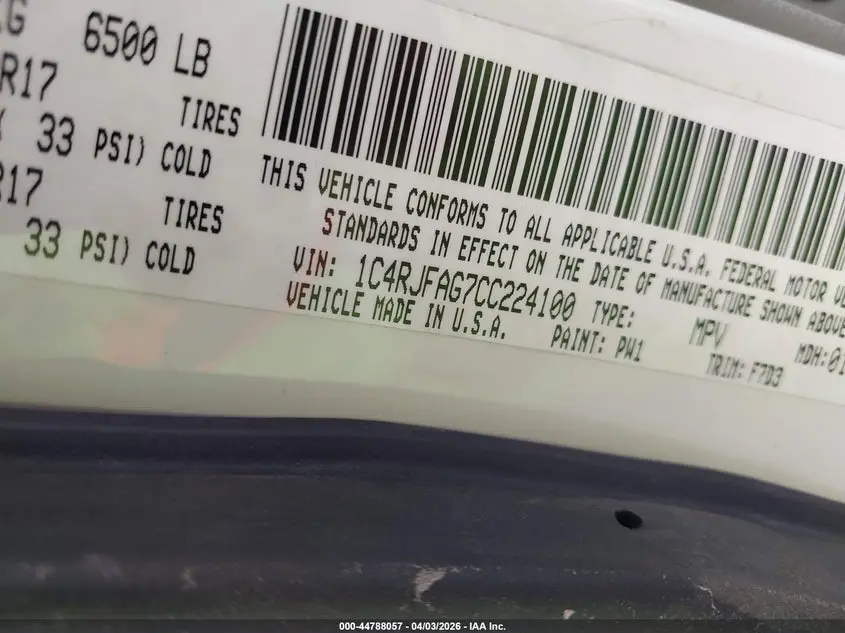 2012 JEEP GRAND CHEROKEE LAREDO