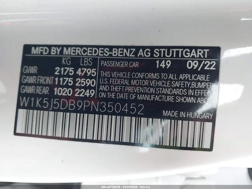 2023 MERCEDES-BENZ AMG CLA 45 4MATIC