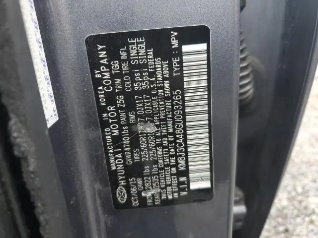 2016 HYUNDAI TUCSON LIMITED  
