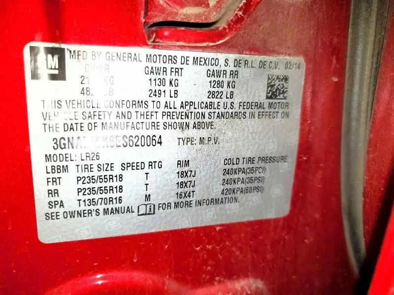 2014 CHEVROLET CAPTIVA LTZ  