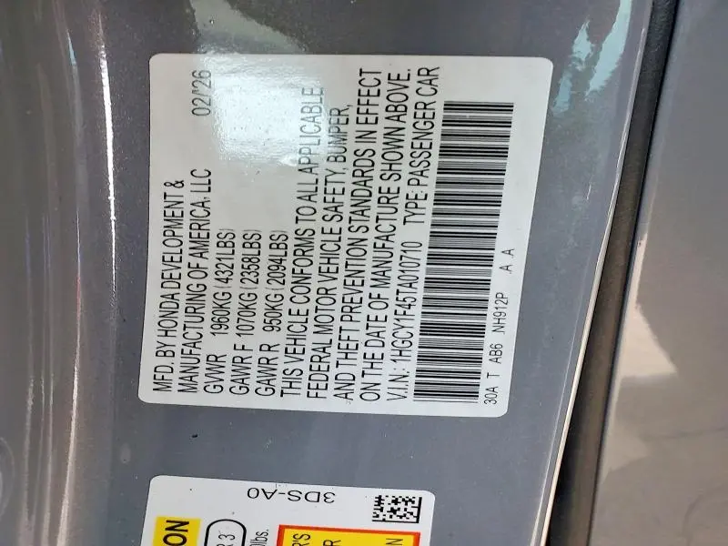 2026 HONDA ACCORD SE  
