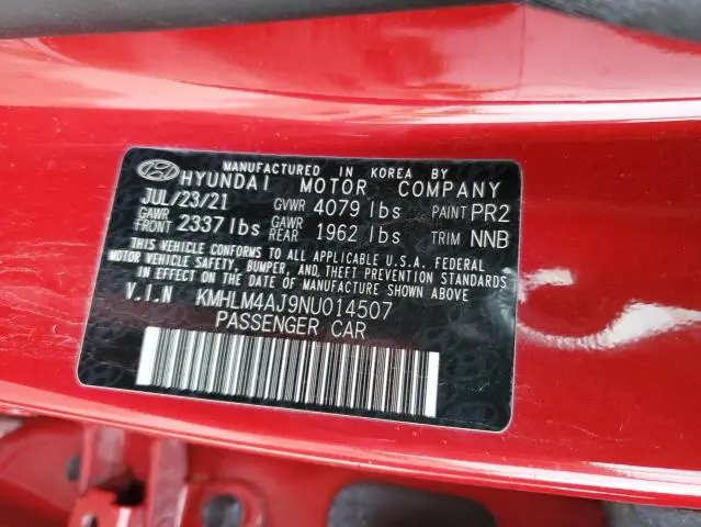 2022 HYUNDAI ELANTRA BLUE  