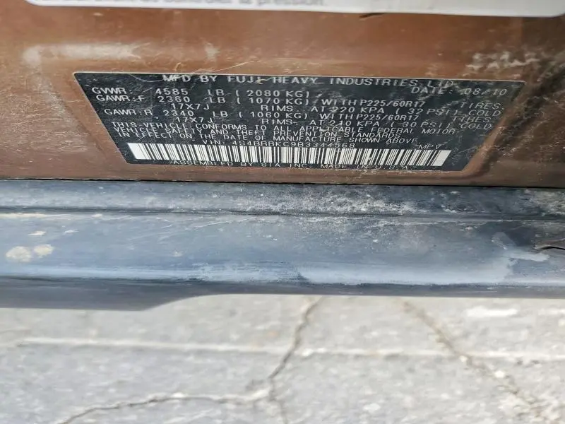 2011 SUBARU OUTBACK 2.5I LIMITED  