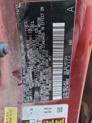 2012 TOYOTA SIENNA XLE  