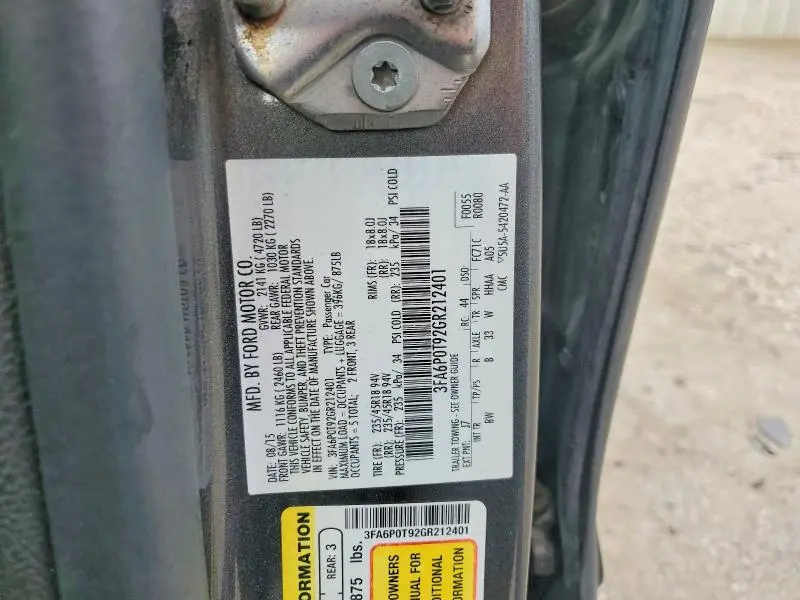 2016 FORD FUSION SE  