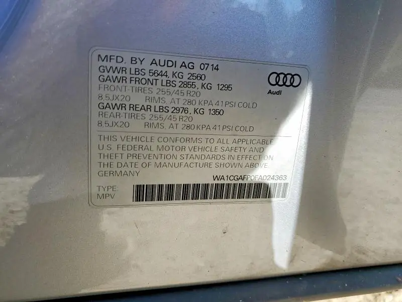 2015 AUDI SQ5 PREMIUM PLUS  