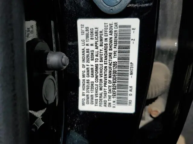 2013 HONDA CIVIC EX  
