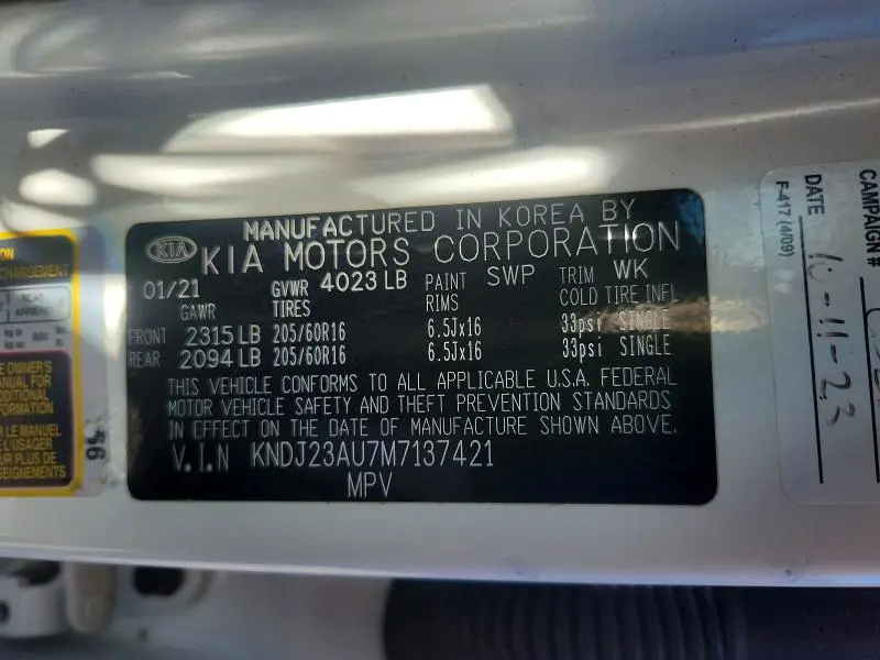 2021 KIA SOUL S  