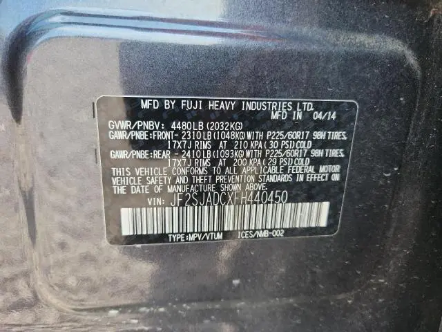 2015 SUBARU FORESTER 2.5I PREMIUM  